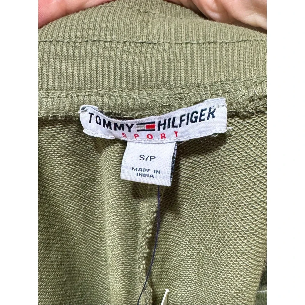 Tommy Hilfiger Sport Mens Olive Green Logo Tape Jogger Sweatpants Small NWT